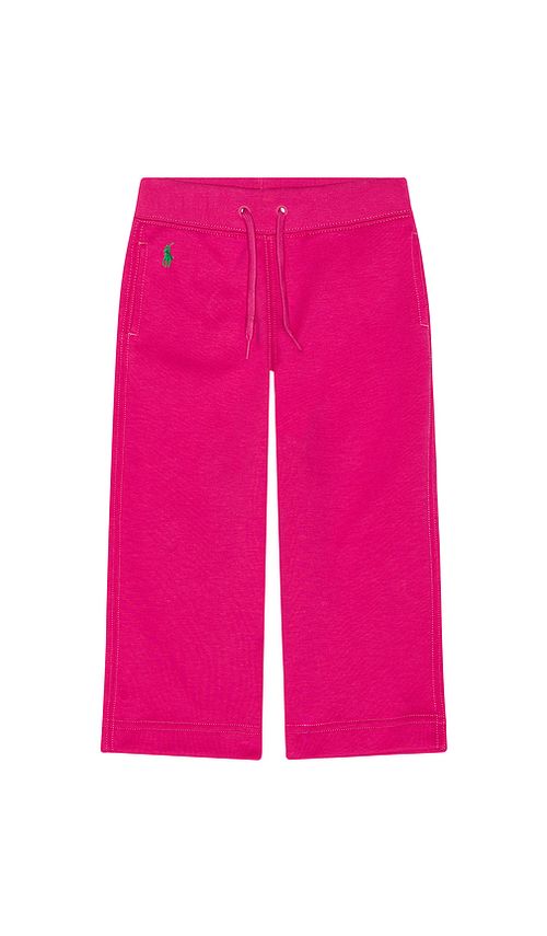 Polo Ralph Lauren Double Knit Tech Athletic Wide Leg Pant in College Pink. 2 also , 4