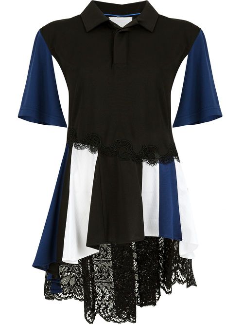 Deconstructed multi-panel top - Black