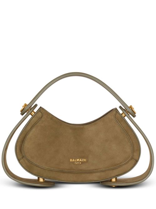 Small Jolie Madame suede tote bag - Brown