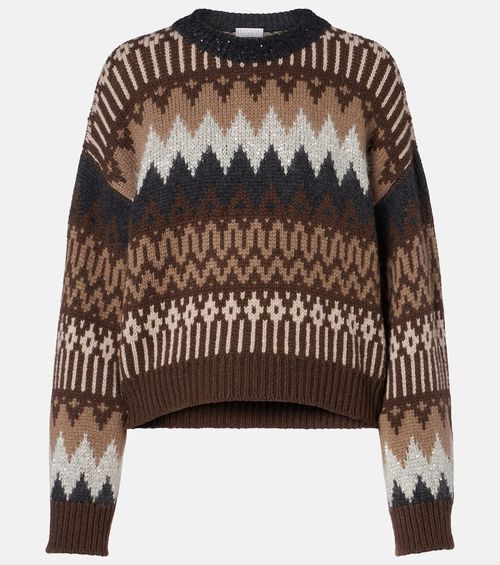 Cashmere jacquard sweater