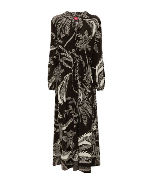 Botanical-print dress