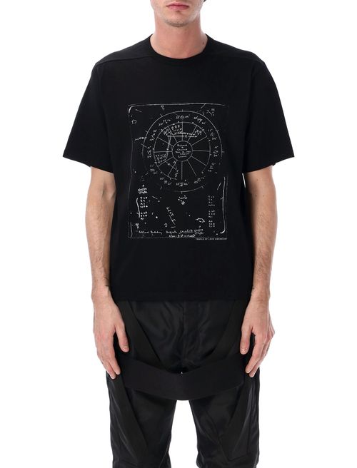 Rick Owens Brad Temple Tshirt In Cotton Jersey Black/Milk