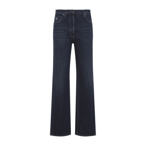 Blue Straight Mid Rise Jeans