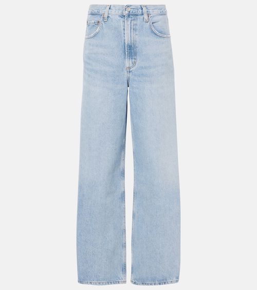 Thermal wide-leg jeans