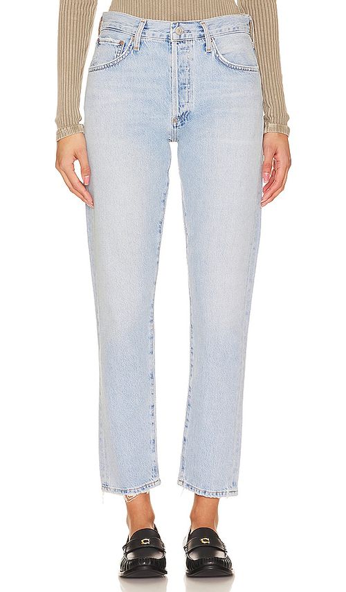 AGOLDE MID-RISE-JEANS MIT TAPERED-FIT AUSTIN in Denim-Light. Größe 33. Also in 23