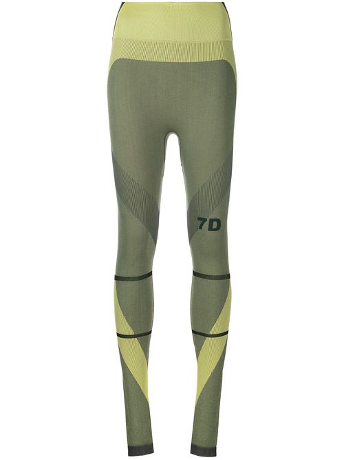 Logo-print leggings - Yellow
