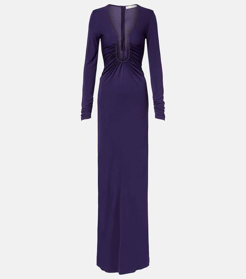 Arced Palm cutout gathered gown