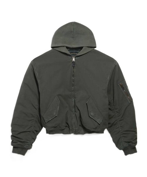 Men's Hooded Standard Bomber Jacket in Anthracite