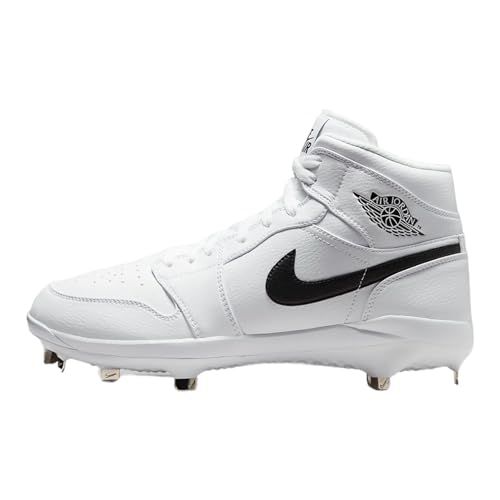 Jordan 1 Retro Metal Baseball Cleats White/Black-White AV5355-101