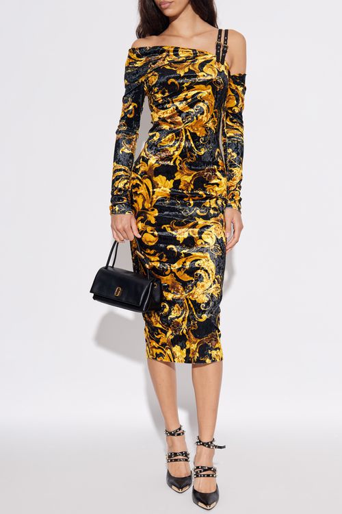 Dress With A Pattern, Women's, Black