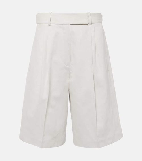 Jenny cotton and linen Bermuda shorts