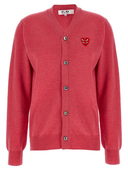 Pink Embroidered V Neck Sweater