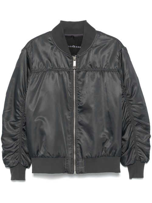 Stud-embellished bomber jacket - Grey