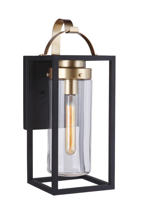 Midnight Satin Brass One Light Outdoor Wall Mount from the Neo Collection