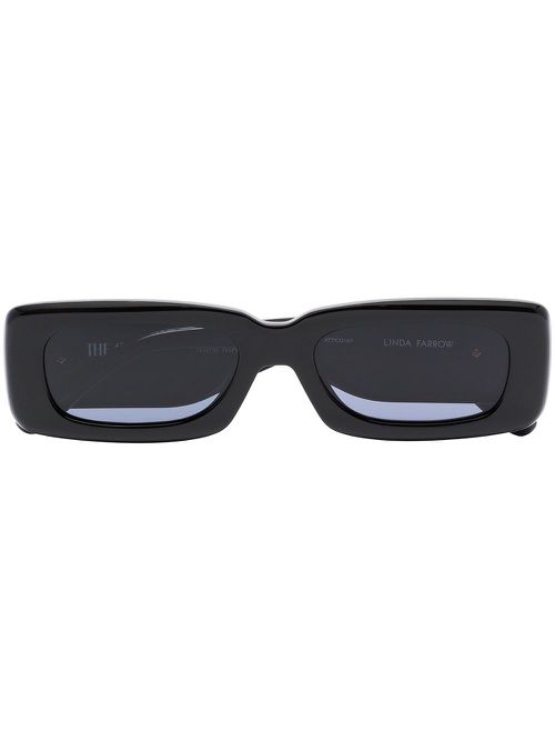 X The Attico Mini Marfa rectangle-frame sunglasses - Black