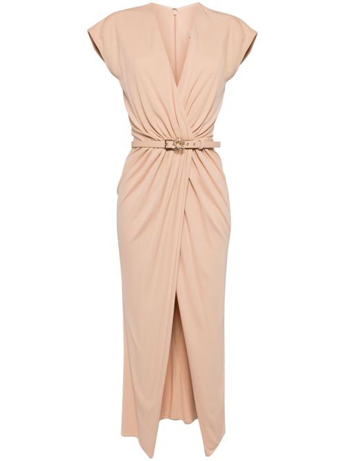 Draped midi dress - Neutrals