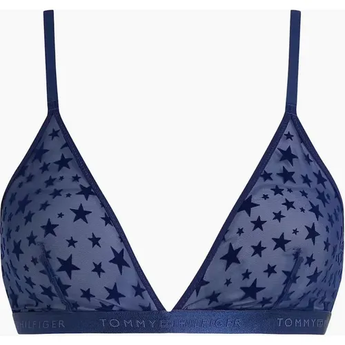 Tommy Hilfiger Women's Mesh Stars Triangle Bra Gift Set, Preppy Navy