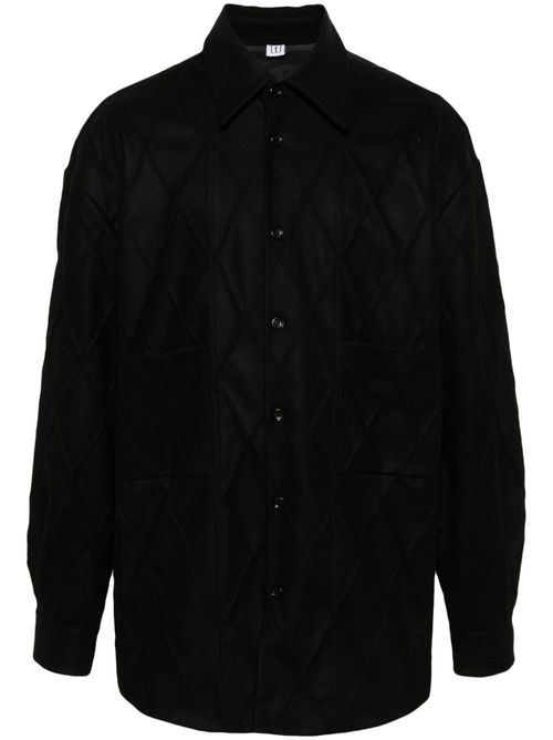 Quilted shirt jacket - Black
