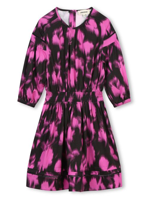 Abstract-print dress - Pink