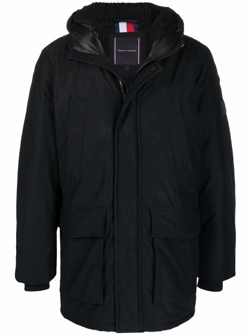 Rockie Dry Wax hooded parka - Black