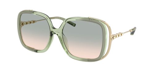 Coach HC8423U CAD80 58902C Women's Sunglasses Green Size 56