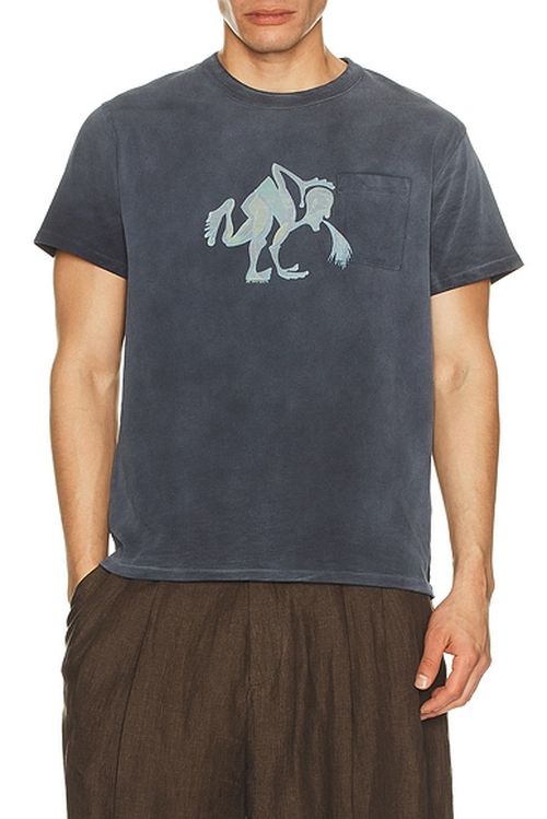 ERL Unisex Puke T-shirt Knit in Blue - Blue. M also in L, S, XL/1X