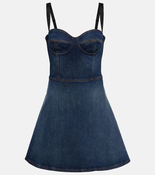 Corset denim minidress