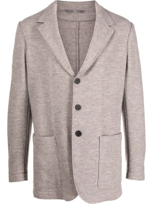 Single-breasted wool blazer - Grey