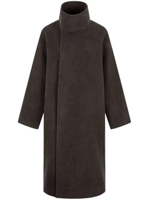 Funnel-neck coat - Black