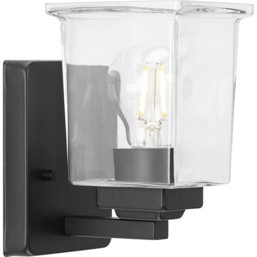 Matte Black One Light Bath Vanity from the Gilmour Collection