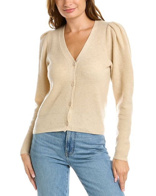 Puff Sleeve Cashmere Sweater
