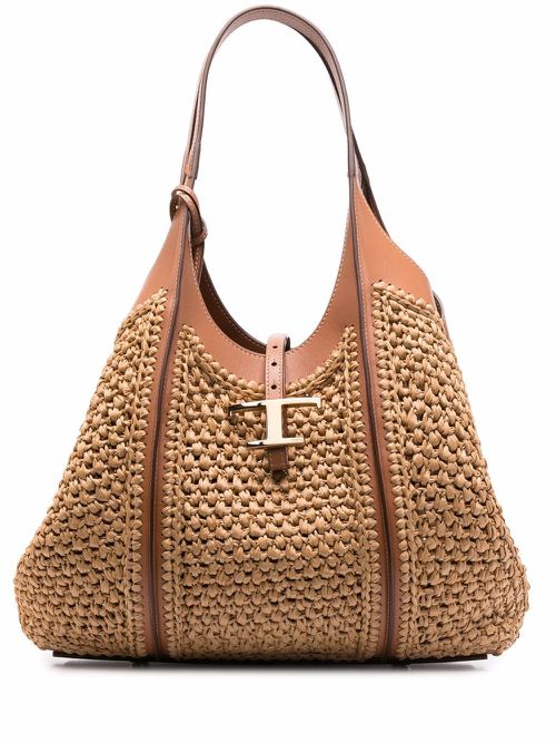 Timeless raffia tote bag - Neutrals