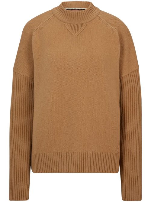 Crew-neck virgin-wool jumper - Neutrals