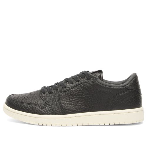 Men's 1 Retro Low 'No Swoosh' Sneaker in Black/Sail