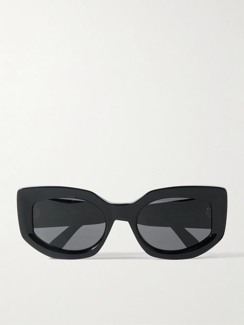 Bold Cat-eye Acetate Sunglasses - Black