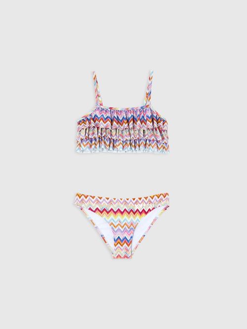 Missoni - Bandeau bikini with zig zag print, Girl, Multicoloured