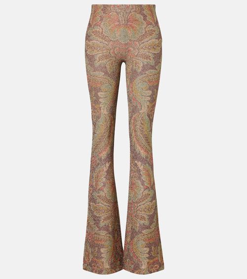 Printed jersey flared pants