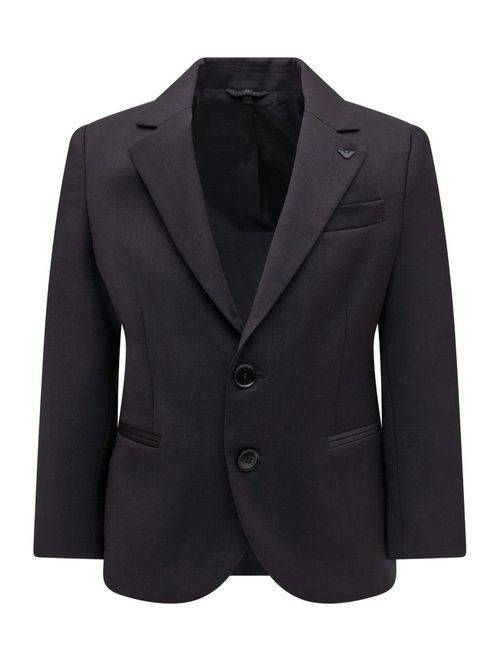 Kids Blue Solid Blazer
