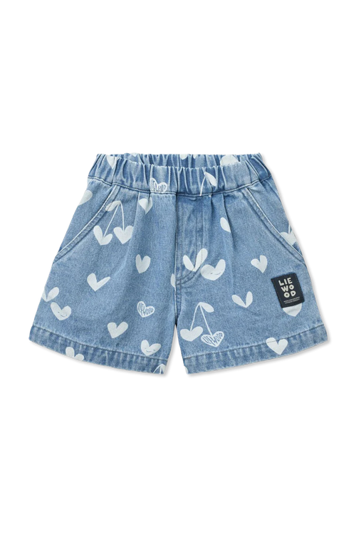"Borrisa" Denim Shorts, Unisex, Blue