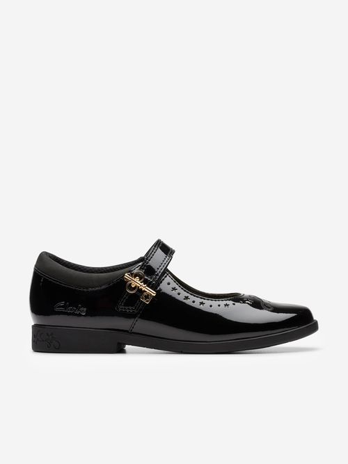 Girls Patent Leather Lock Magic Shoes in Black EU 27.5 UK 9.5 By Childsplay Clothing