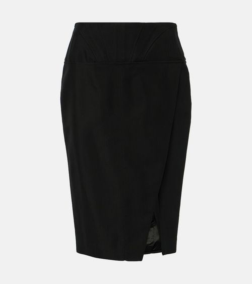 High-rise pencil skirt