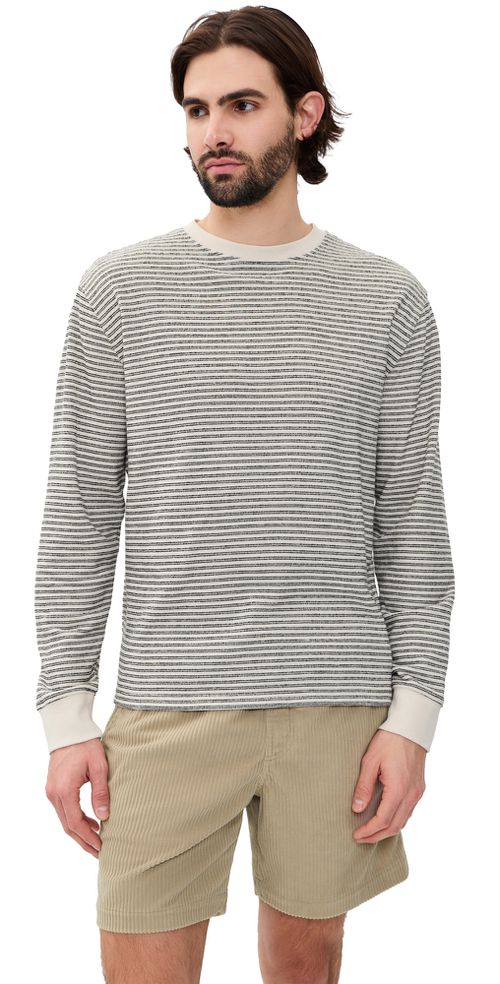 Sundown Terry Crewneck Nautical Stripe