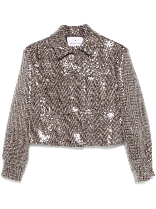 Sequinned jacket - Brown