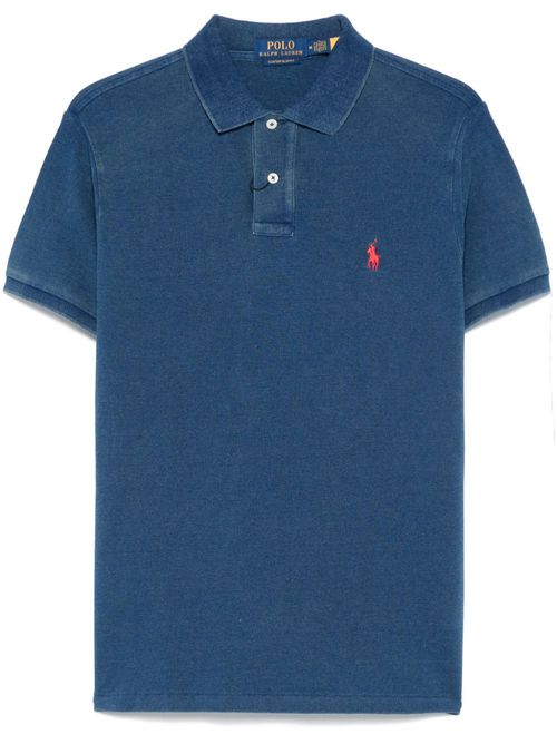 Cotton polo shirt - Blue