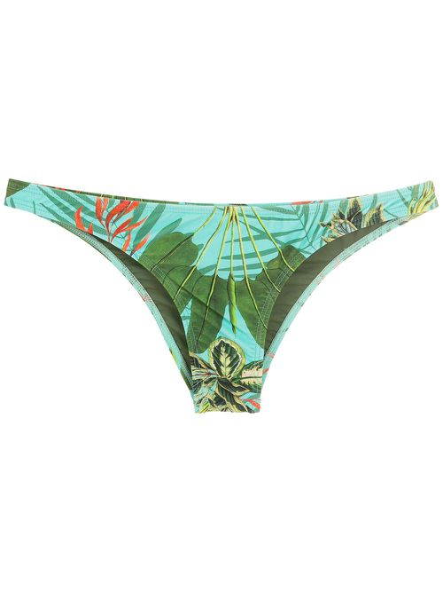 Poipu tropical print bikini bottoms - Green