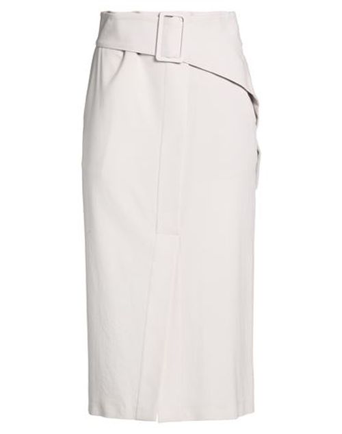 Woman Midi skirt Light grey Size 4 Virgin Wool, Polyamide, Elastane