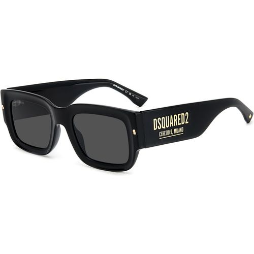 Dsquared2 Man Dsquared2 D2 0089/S 2M2/IR Sunglasses Plastic Black/Gold Grey Geometric