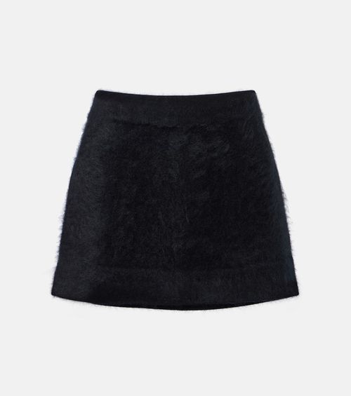Fluffy Statement wool-blend miniskirt