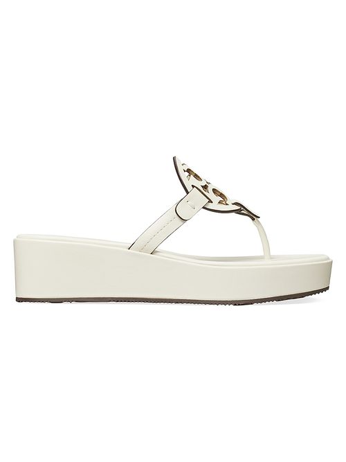 Women's Miller Leather Wedge Sandals - New Ivory