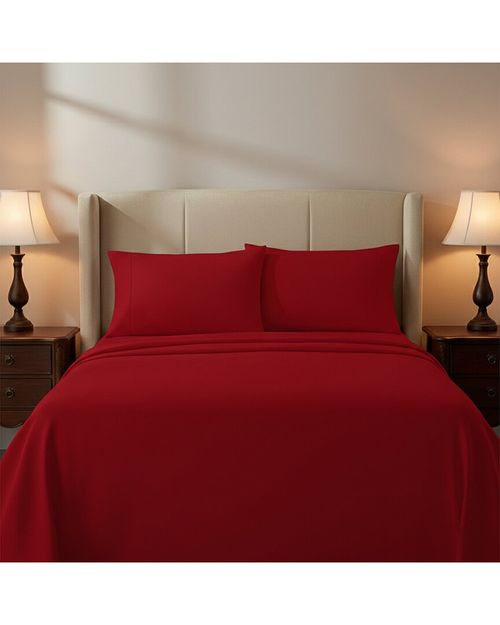 Bamboo Blend Bedsheets - Burgundy